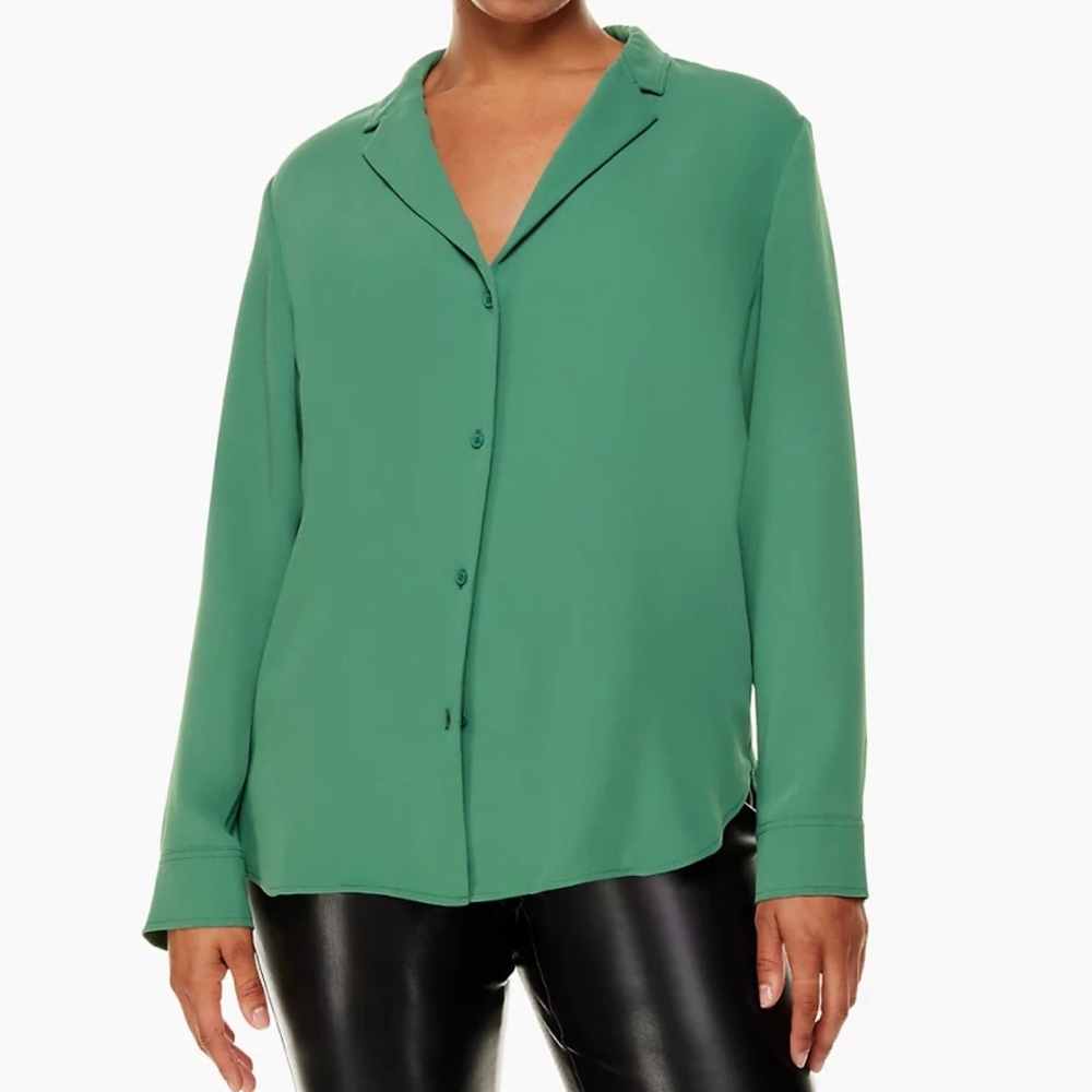 Aritzia Babaton Monocle Shirt Medium Green